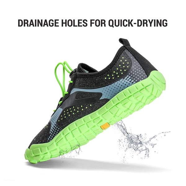 Men's Lightweight Water Shoes - BLACK NEON GREEN - 3